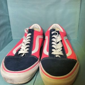 Hot pink and blue Vans